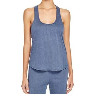 Eberjey Heather Blue Racerback Built in Bra Tank, Women’s Size Small